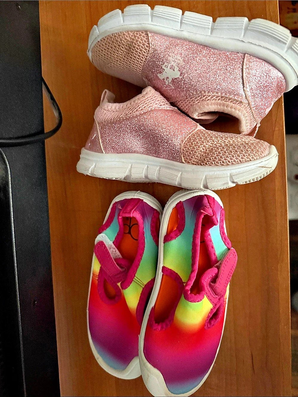 Kids Pink Color Block Sneakers